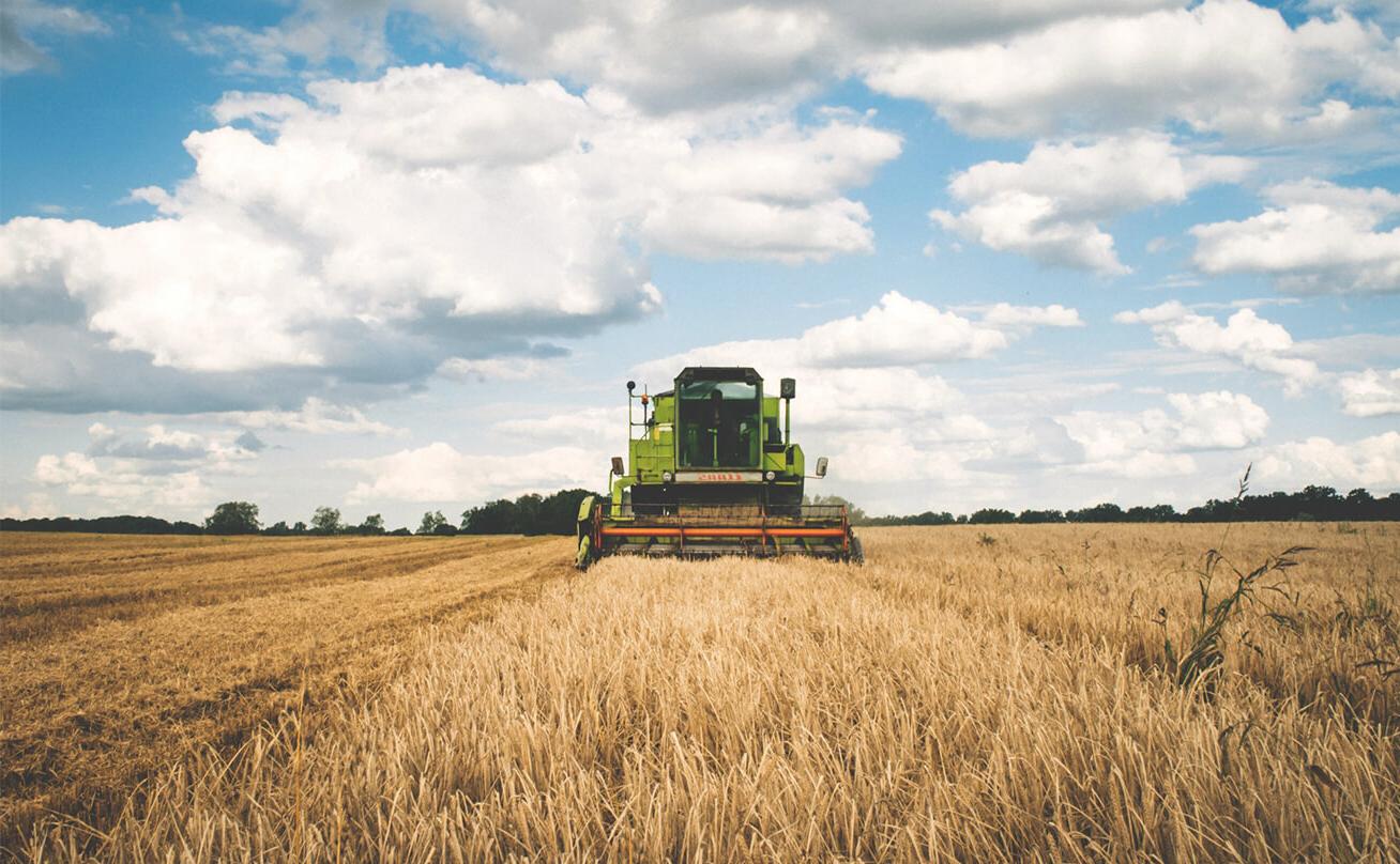 Photo of a tractor in a field